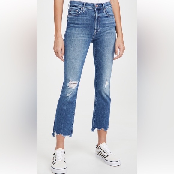 Mother Insider Crop Step Chew Jeans In Dancing On Coals 26 - Picture 6 of 16